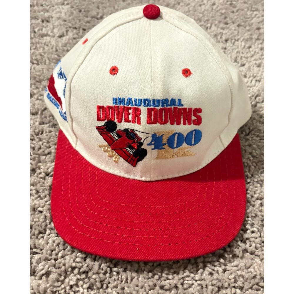 VTG Inaugural Dover Downs 400 American Needle Men's White Red USA Made Hat Cap